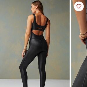 Brand new Fabletics jumpsuit black shine size L